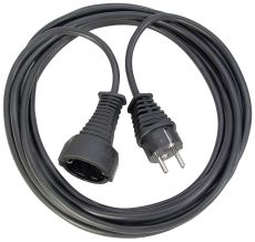 brennenstuhl Qualitäts-Kunststoff-Verlängerungskabel 3m schwarz H05VV-F 3G1,5