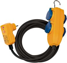 brennenstuhl Schutzadapterkabel FI IP 54 mit Powerblock 5m H07RN-F3G1,5