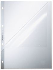 Leitz 4784 Prospekthüllen, oben und Lochseite offen - Oberteil mitgelocht, genarbt 0,13 mm, A4
