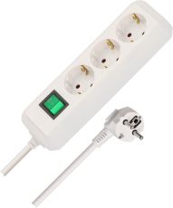 Brennenstuhl 1152320015 Eco-Line Steckdosenleiste mit Schalter 3-fach weiß 1,5m H05VV-F 3G1,5 3-fach Verteiler mit Schalter