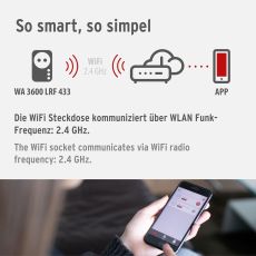 Brennenstuhl 1294840 brennenstuhl®Connect WiFi Steckdose mit 433MHz Sender WA 3600 LRF01 433
