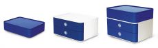 HAN SMART-BOX PLUS ALLISON – kompakte Design-Schubladenbox mit 2 Schubladen und Utensilienbox mit Deckel, royal blue, 1100-14