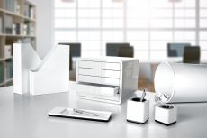 HAN Stehsammler i-Line – 2 STÜCK, eleganter, moderner High-End Stehsammler für Hefte, Zeitschriften und Mappen bis Format DIN A4/C4, pink, 16501-96