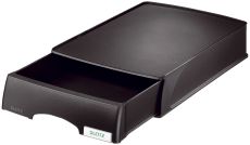 Leitz 5210 Briefkorb Plus mit Schublade, A4, Polystyrol, schwarz