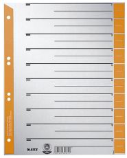 Leitz 1652 Trennblätter - A4 Überbreite, orange, farbiger Lochrand, 100 Stück