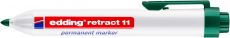 Permanentmarker edding retract 11, nachfüllb., Druckmechanik, 1,5-3 mm, grün