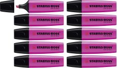 Textmarker - STABILO BOSS ORIGINAL - 10er Pack - lila