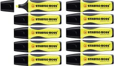 Premium-Textmarker - STABILO BOSS EXECUTIVE - 10er Pack - gelb