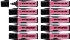 Premium-Textmarker - STABILO BOSS EXECUTIVE - 10er Pack - pink