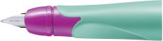 Rechtshänder-Griffstück für ergonomischen Schulfüller mit Anfänger-Feder A - STABILO EASYbirdy in türkis/neon pink