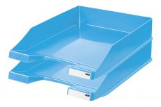 10er Pack Briefablage KLASSIK, hellblau DIN A4/C4, stapelbar, stabil
