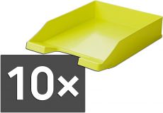 10er Pack Briefablage KLASSIK, hellgrün DIN A4/C4, stapelbar, stabil
