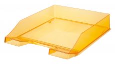 HAN Briefablage Klassik transparent-orange 6 Stück, transparente und stapelbare Ablage im frischem Design bis Format A4/C4, transparent-orange, 1026-X-28