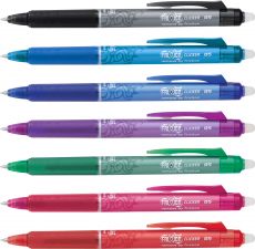 PILOT Tintenroller FRIXION BALL CLICKER Point Profi 05, 7-er Set