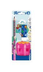 Pelikan combino® Set  mit Schreiblernbleistift, Radiergummi und Anspitzer, farbig sortiert