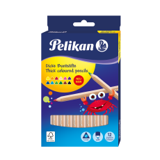 Pelikan Buntstifte Set Jumbo, dreieckig, 12 Farben