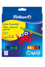 Pelikan Buntstifte Jumbo dreikant 12er lackiert FSC inkl. Anspitzer