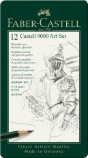 Faber-Castell Polychromos 120 Farbstifte + Castell 9000 Art + Minenschärfblock + Estompe