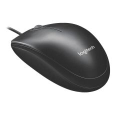 Logitech M100 - Maus - rechts- und linkshändig - optisch - 3 Tasten - kabelgebunden - USB - grau/schwarz