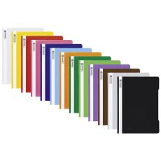 13 Brunnen Schnellhefter A4 farbig sortiert PP-Folie glasklares Deckblatt 13 Farben