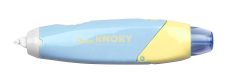 Pentel Knoky Korrekturband mit Druckmechanik, ergonomische Form, nachfüllbar, Länge 6m, Breite 5mm, Gehäusefarbe hellgrün