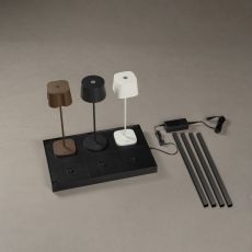 Konstsmide Ladestation für USB-Tischleuchten inkl. Transformator 7817-750, Schwarz