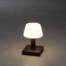 LED Akku Tischleuchte Monaco in Rostfarbig und Weiß 2,5W 114lm IP54