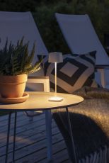 Konstsmide Akku-Tischleuchte Capri Mini weiss Indoor/Outdoor 7829-250