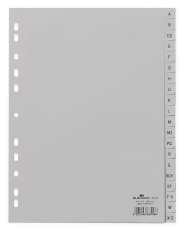 Durable 651010 A-Z Register A4 geprägte Taben, A-Z 20tlg. aus PP, volldeckend (10 Stück)
