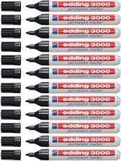 Edding 3000 Permanentmarker 12er-Pack Schwarz
