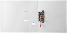 Herlitz 9942681 Ordner maX.file protect A4 8cm weiß, PP-Kunststoffbezug/Papier hellgr.besch. 5er Packung