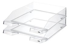 HAN 1026-X-23, Briefablage KLASSIK, 12 Stück, Modern, Schick, Transparent und Hochglänzend, transparent-glasklar
