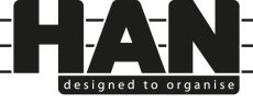 HAN 1026-X-23, Briefablage KLASSIK, 12 Stück, Modern, Schick, Transparent und Hochglänzend, transparent-glasklar