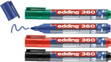 edding 360 Whiteboardmarker - bunte Farben - 4 Whiteboard Stifte - Rundspitze 1,5-3 mm - Boardmarker abwischbar - für Whiteboard, Flipchart, Magnettafel, Memoboard - Sketchnotes - nachfüllbar