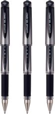 uni-ball 153529073 UM-153S Signo Impact Gelschreiber mit gummiertem Griff, Gel Super-Tinte, fälschungssicher, 1 mm breite Spitze, 3 Stück schwarz