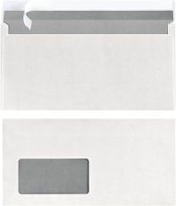 Herlitz Briefumschläge DIN lang haftklebend (mit Fenster | 50 Stück)