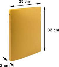 Exacompta 541999E 10er Pack Premium Ringbuch Opak aus blickdichten Kunststoff DIN A4 mit 2-Ring Mechanik perfekt für die Schule und das Büro Ordner Ring-Mappe Aktenmappe farbig sortiert