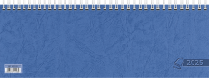 Querterminbuch 2025 | 297×105 mm, Karton, blau