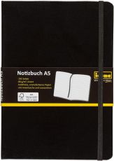 Idena 209284 Notizbuch 80g/m² liniert schwarz DIN A5 192 Seiten