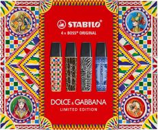 Textmarker - STABILO BOSS ORIGINAL x DOLCE&GABBANA - 4er Premium-Box - limitierte Edition