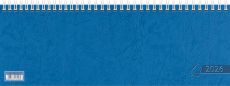 Querterminbuch 2026 | 297×105 mm, Karton, blau