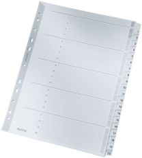Leitz 4326 Zahlenregister - 1-20, A4, Karton, 20 Blatt, grau
