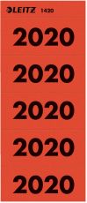 Leitz 1420 Inhaltsschild 2020 - selbstklebend, 100 Stück, rot
