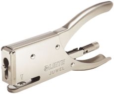 Leitz 5556 Heftzange Juwel, Metall, 12 Blatt, matt, nickel