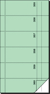 sigel Formularbuch Bonbuch, 105 x 200 mm, gelb
