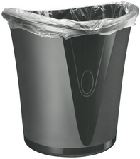 LEITZ Papierkorb Allura, aus Kunststoff, 18 Liter, schwarz