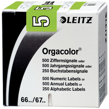 LEITZ Ziffernsignal Orgacolor 2, auf Rolle, rot
