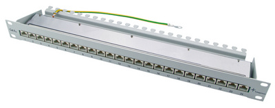 Telegärtner 19 Patch Panel, Kat.6A(tief), 24 x RJ45