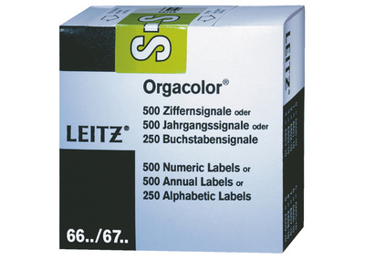 LEITZ Buchstabensignal Orgacolor C, auf Rolle, rot