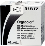 LEITZ Buchstabensignal Orgacolor C, auf Rolle, rot